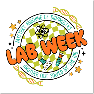 Groovy Lab Week MLT Medical Laboratory Technician Lab Squad Posters and Art